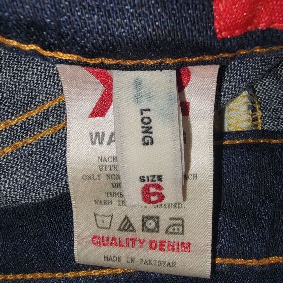X2 Express Slim W10 low rise flare denim jeans size 6 Long - Picture 7 of 7